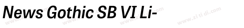 News Gothic SB VI Li字体转换